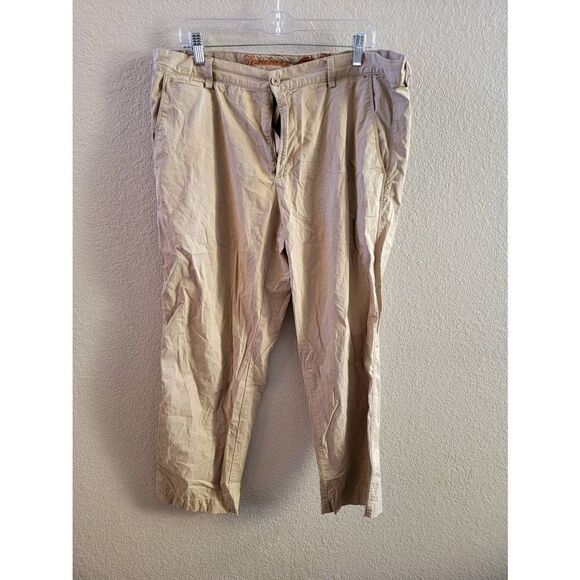 Tommy Bahama Men's Khaki Flat Front Chino Dress Pants Size 36/30 - Picture 1 of 7